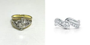 Jewelry Redesign Story #49: Surf’s Up With Wave-Inspired Engagement Ring