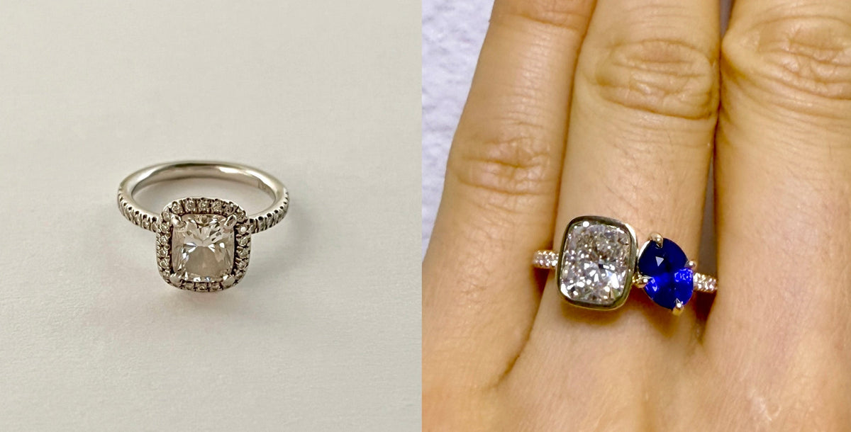 JEWELRY REDESIGN STORY #91: A NEW STONE FOR HER 40TH