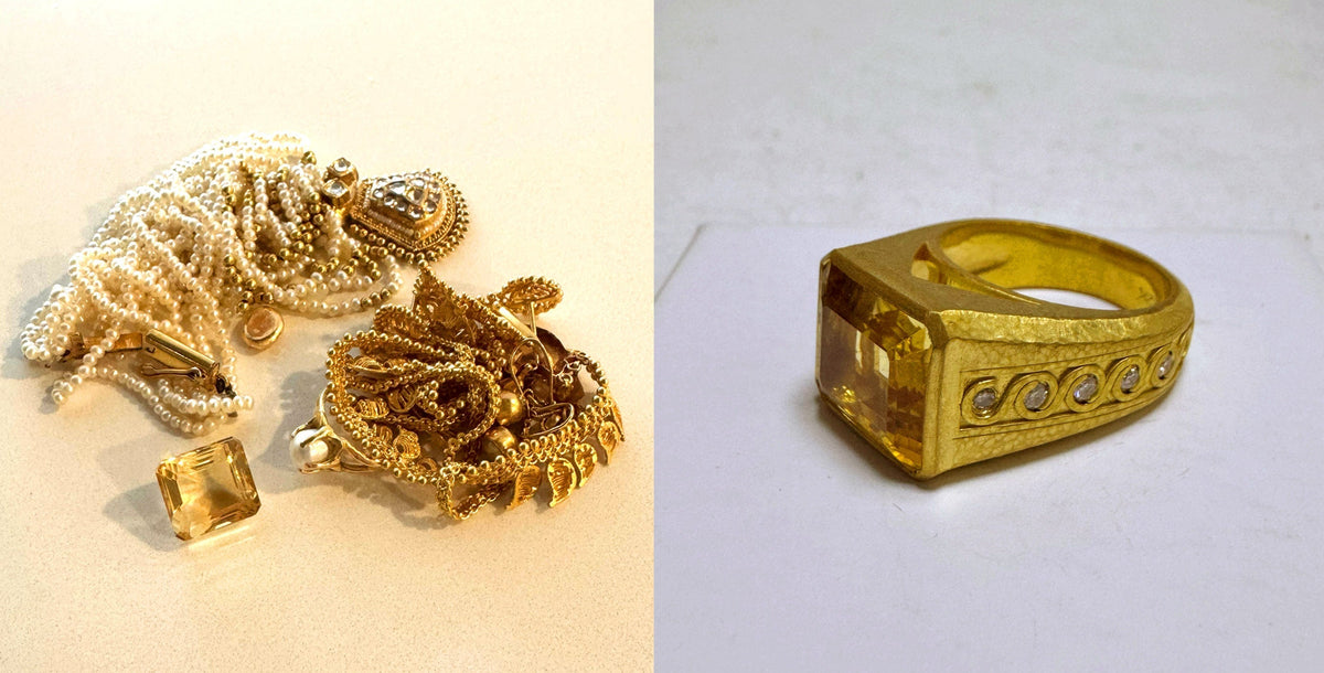 JEWELRY REDESIGN STORY #87: A Ring Filled With Family, Memory, and Gold
