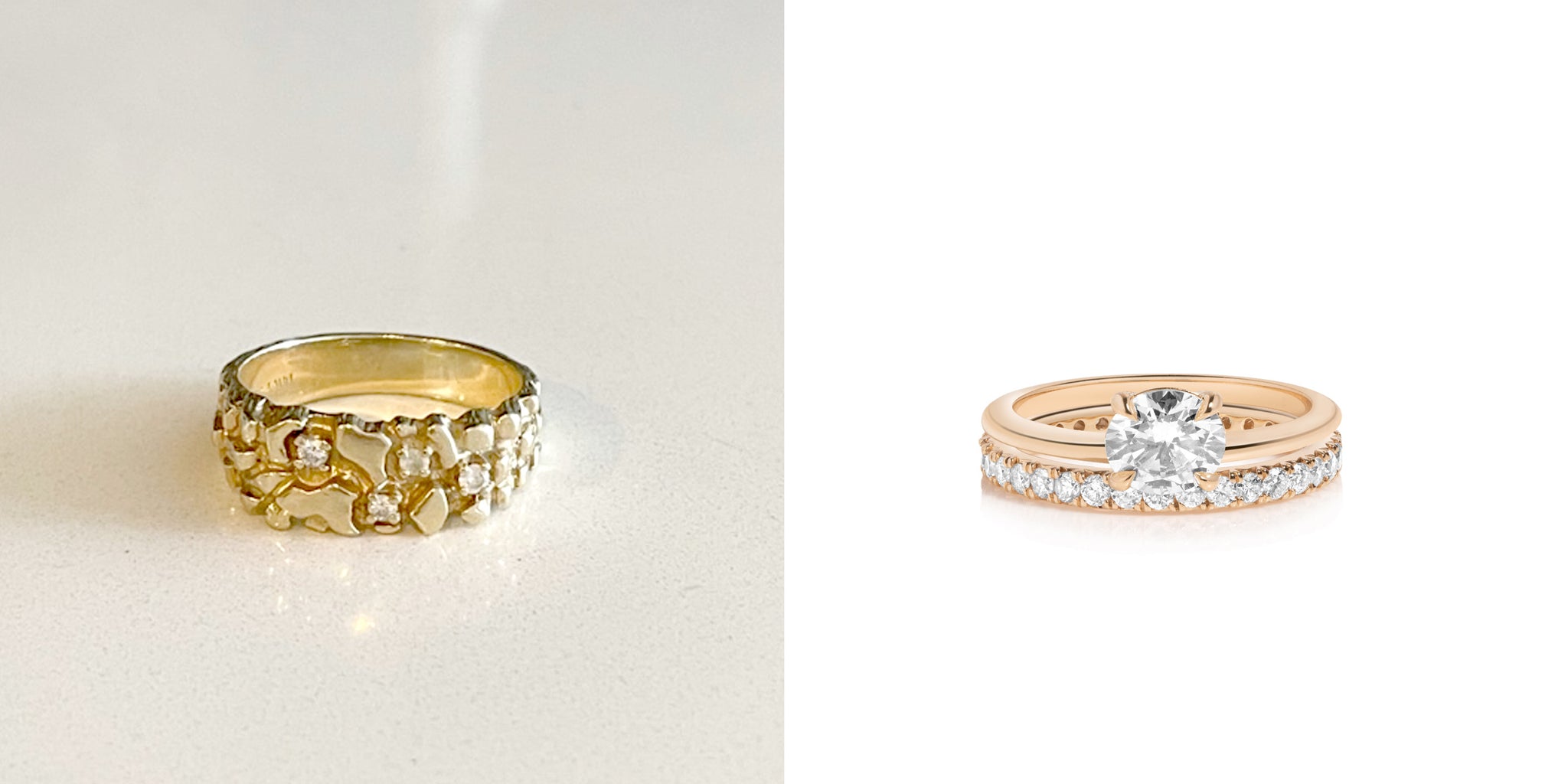 Jewelry Redesign Story #61: Timeless Love Anniversary Bridal Set