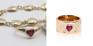 Jewelry Redesign Story #32: Heart-Shaped Ruby Ring Brings the Drama