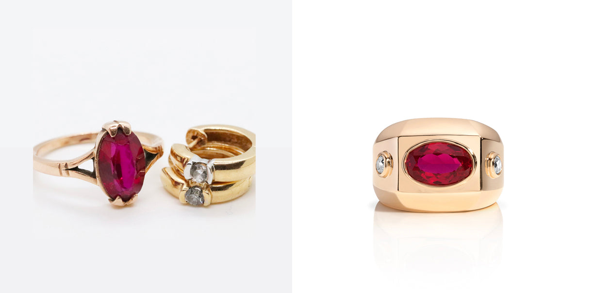 Jewelry Redesign Story #10: Self-Designed Ruby