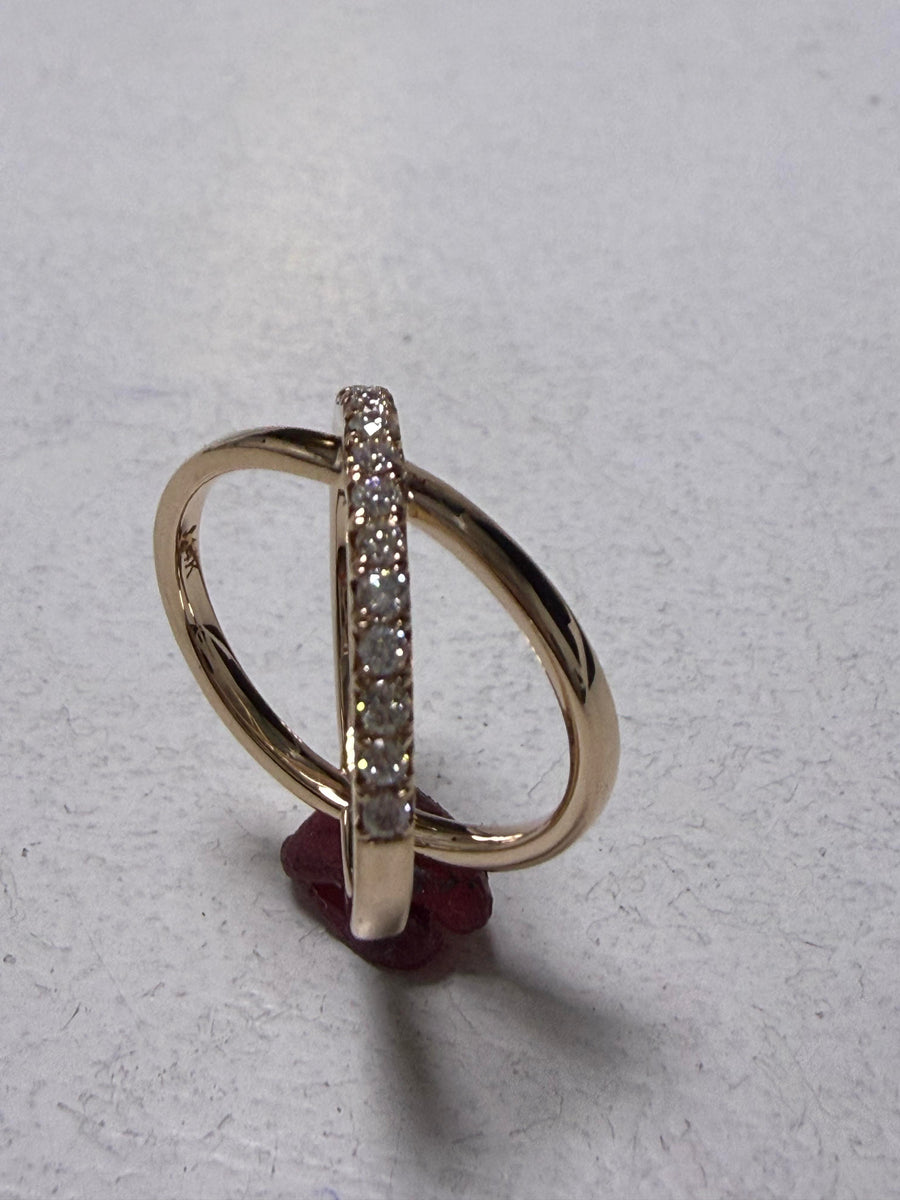 Alison - 14k Rose gold diamond ring - remaining balance