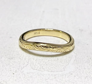 Frannie - 14k Yellow gold wedding band - Remaining balance