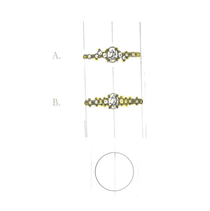Haley - diamond cluster ring - 70% initial deposit