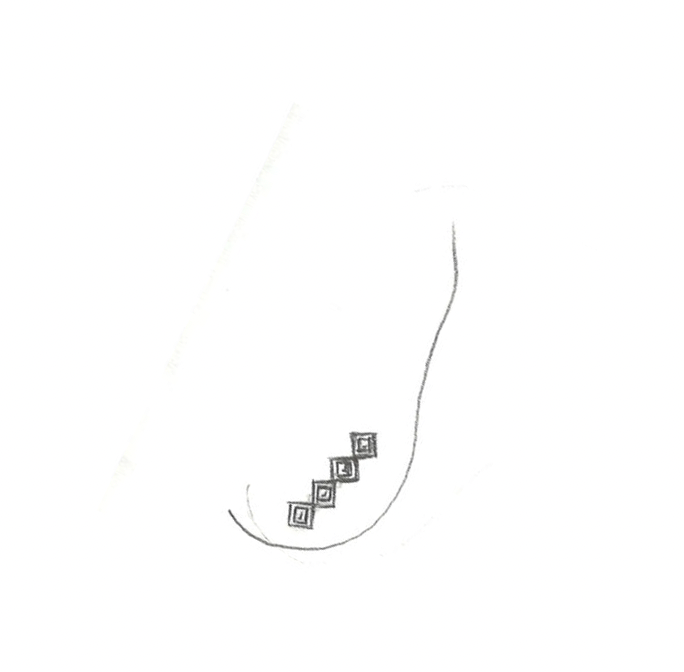 Lindsay- diamond line earrings - 70% initial deposit