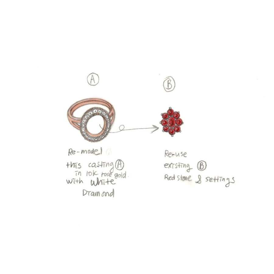Ring detail for Alina