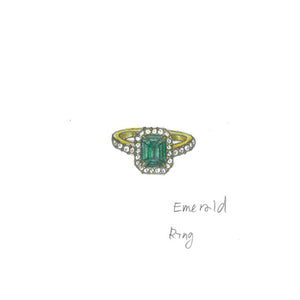 2 ct Emerald Ring