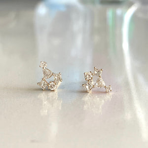 Amesika - 14k yellow gold diamond earrings and pendant - remaining