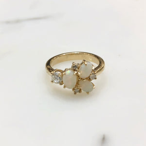 Pamela -  Opal and Diamond Ring