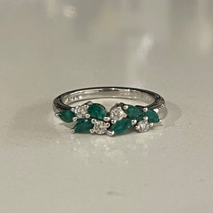Debbie -Emerald and diamond ring - remaining