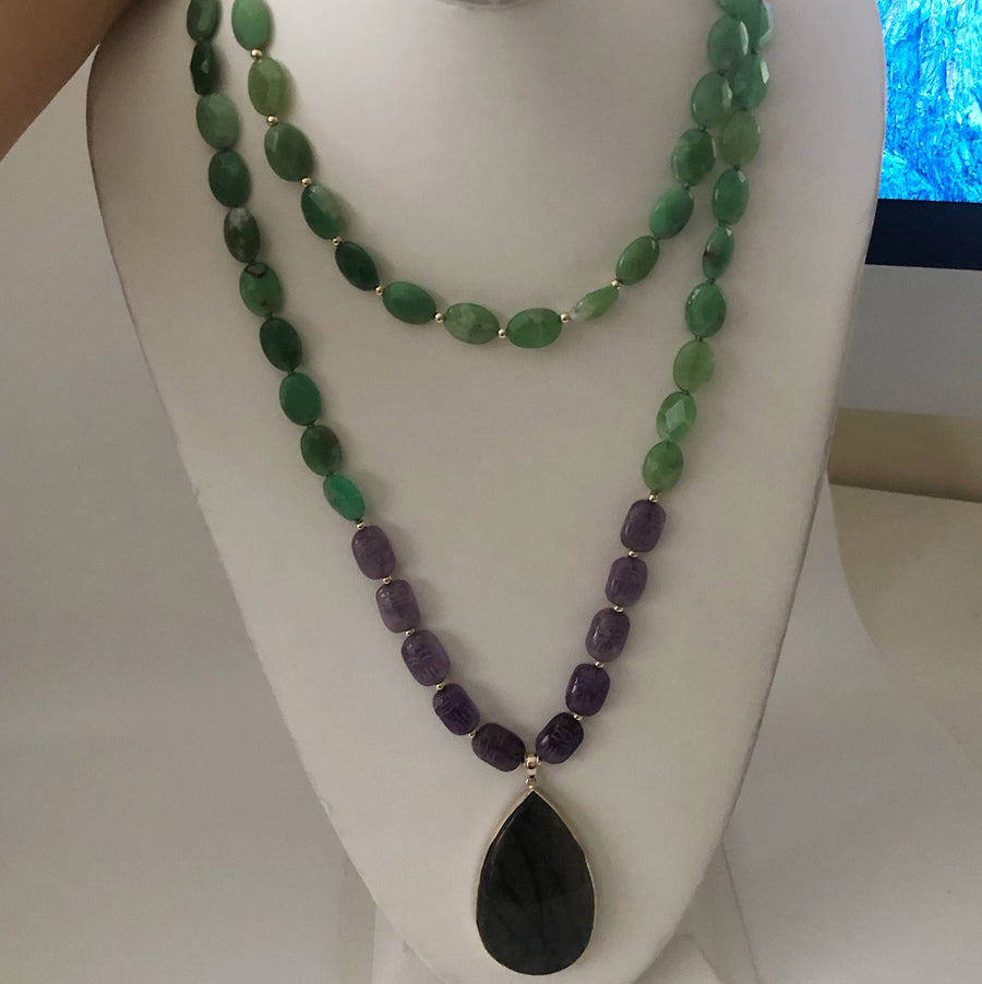 Emily - 2 Beaded necklaces and a simple pair of earrings - the remaining payment