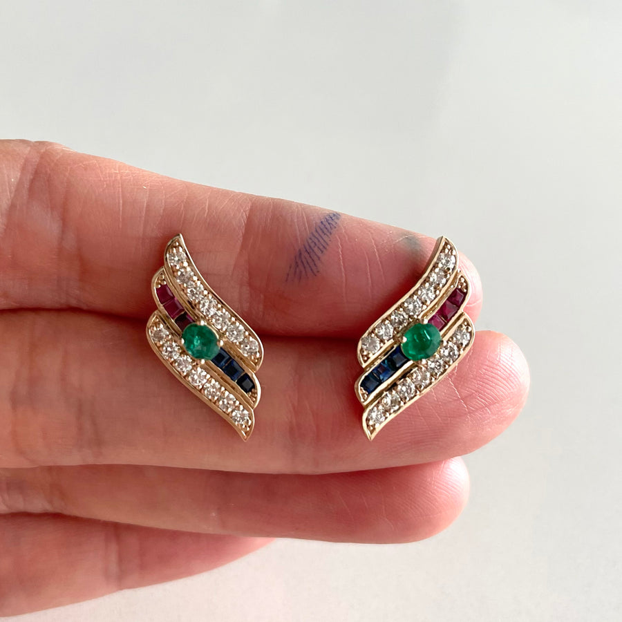 Daphne - 14k yellow gold earrings - remaining