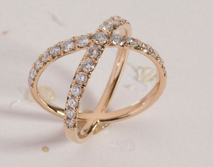 Danielle -Diamond 'X' ring - Remaining balance -1