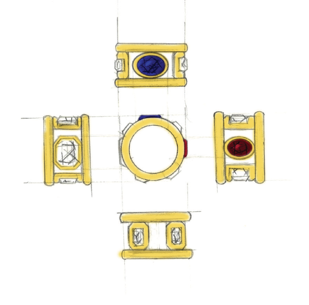 Grace - 18k yellow gold ring - 70% deposit