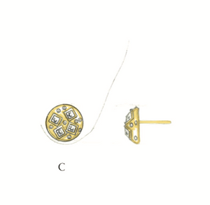 Grace - 14k yellow gold earrings -70% deposit