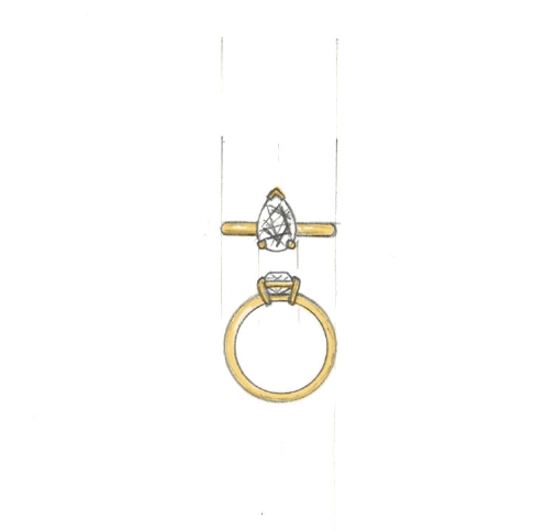 Mason - 14k yellow gold diamond ring - 70% deposit