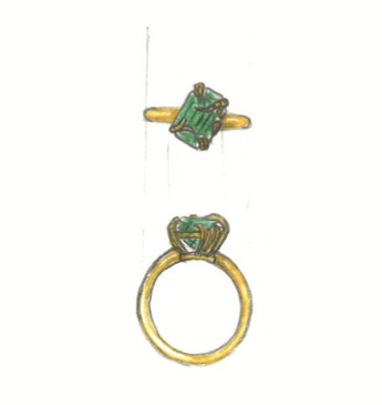 Katherine - 14k yellow gold vine ring - 70% deposit