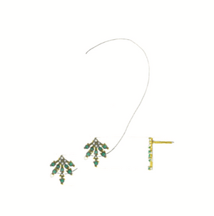 Erin - 14k yellow gold emerald earrings - 70% deposit
