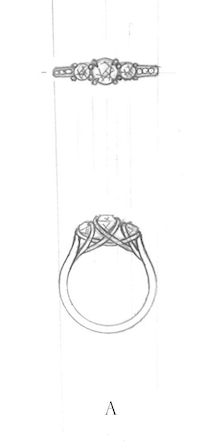 Ashleigh - 3 Diamonds Ring - 70%