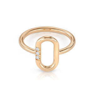 Modern Link diamond Ring