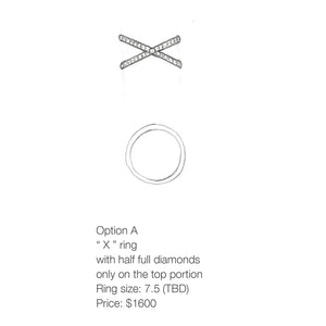 Danielle -Diamond 'X' ring - $840